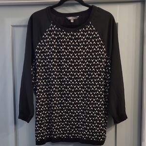 Black and White Patterned Sweater